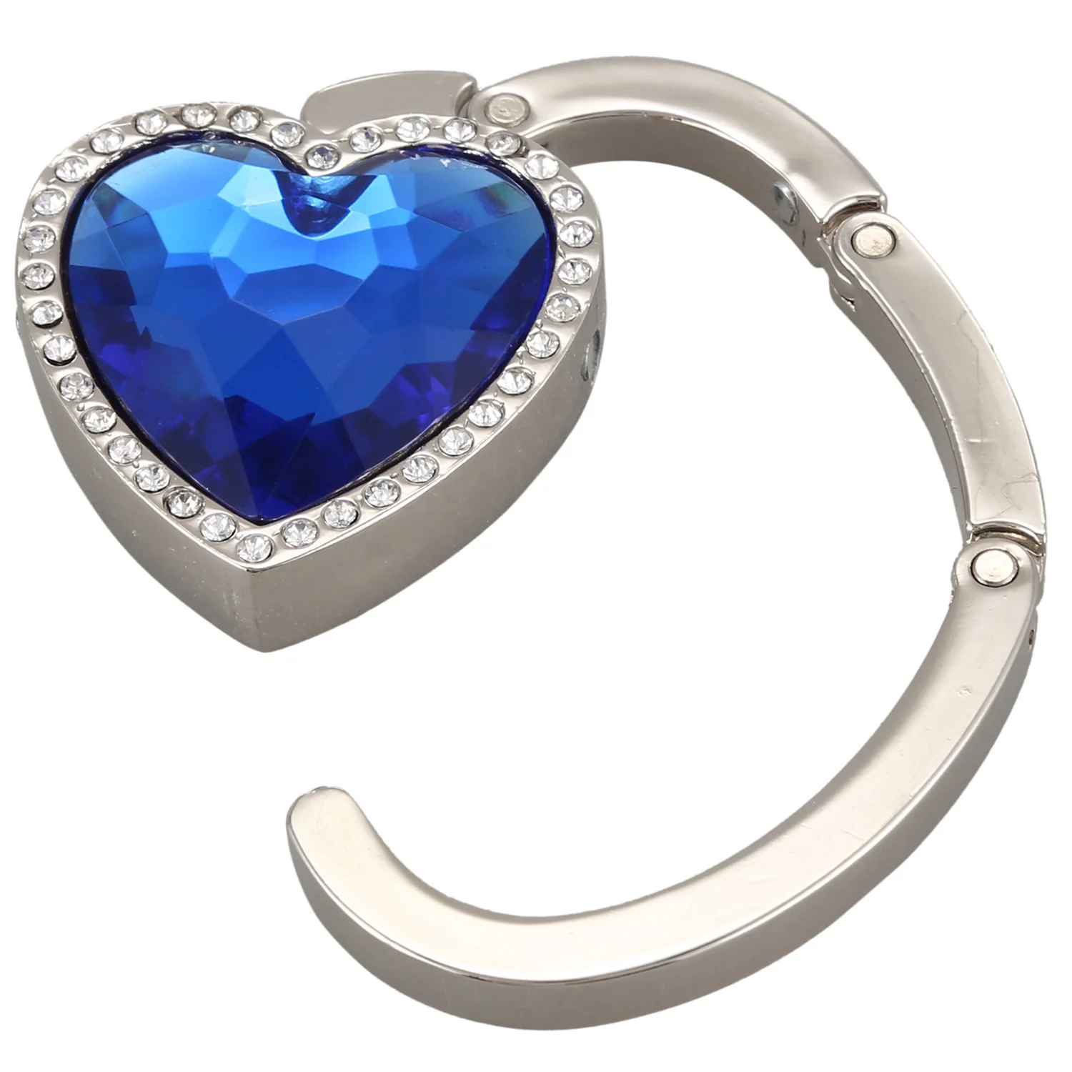 HITL Heart-Shape Foldable Purse Handbag Hanger Hook Holder