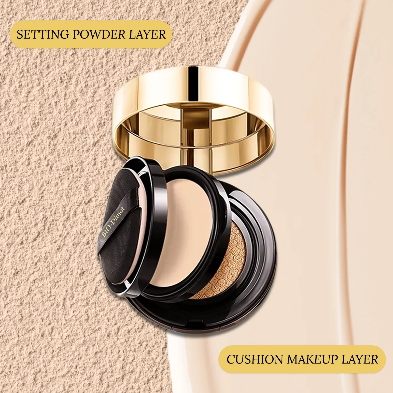 2 IN 1 Air Cushion Foundation+Matte Face Pressed Powder Makeup BB Cream Concealer Oil-control Waterproof Long-lasting Cosmetics