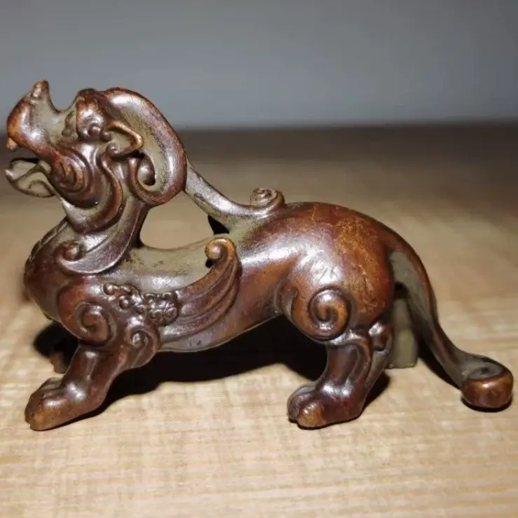 

Pure Copper Pet Pixiu, Unicorn Tea Table Top, Specification 6.5x4.5cm