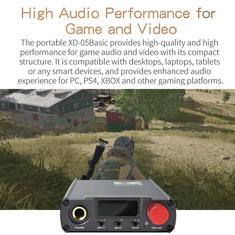 Xduoo XD-05 الأساسية HiFi الصوت DAC مضخم ضوت سماعات الأذن ESS9018K2M فك 384 كيلو هرتز DSD256 XD05 الأساسية سماعة أمبير للكمبيوتر PS4 XBOX