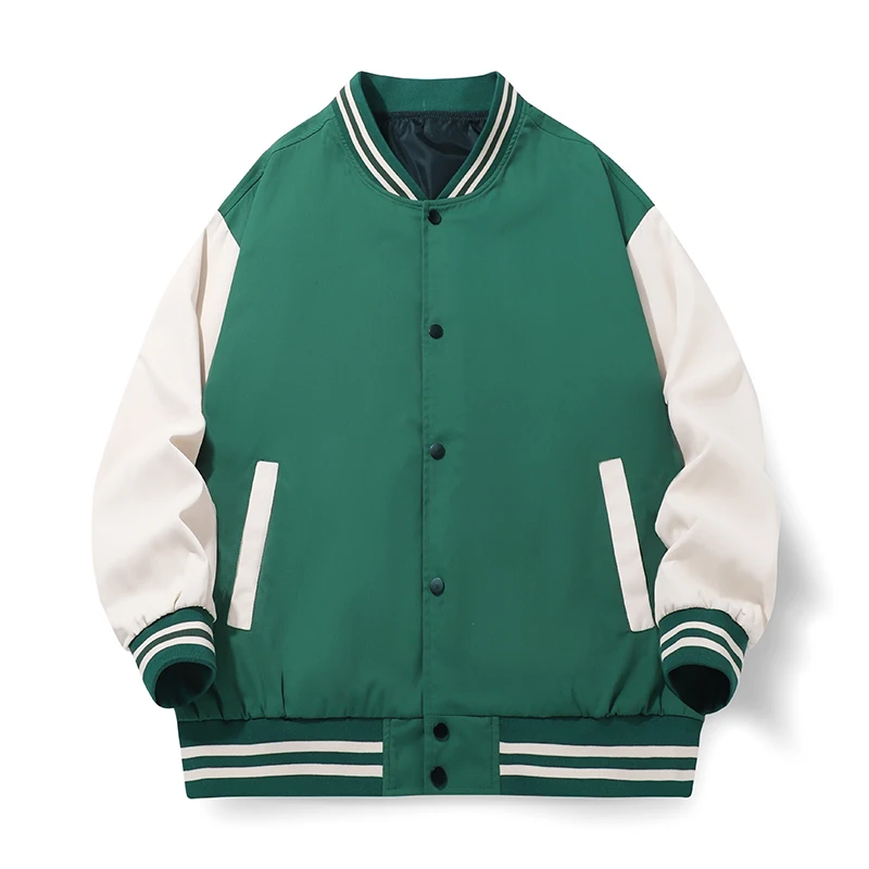 Jaqueta de beisebol juvenil masculina casual, casaco uniforme estudantil estilo campus, moda rua Harajuku, primavera e outono, 2024