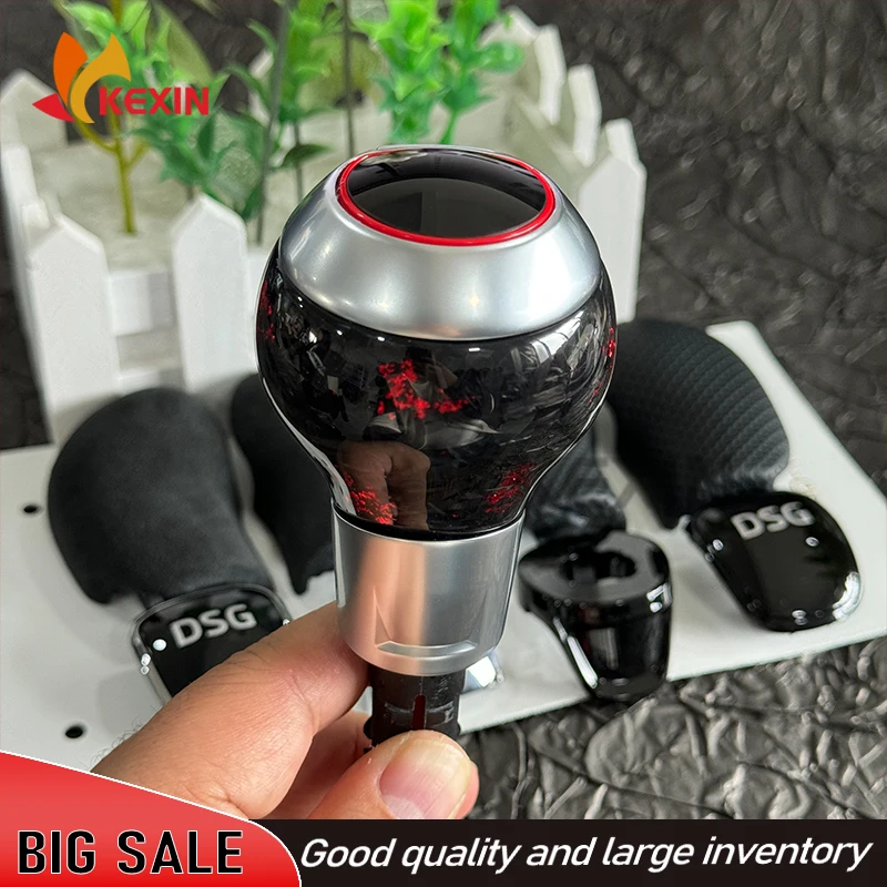 Shift Knob for Audi A3 S3 RS3 Q5 S6 RS6 A4 A5 A7 A6, Forged carbon fiber Gear Shift Lever Handle Head for Golf 7 7.5 GTI