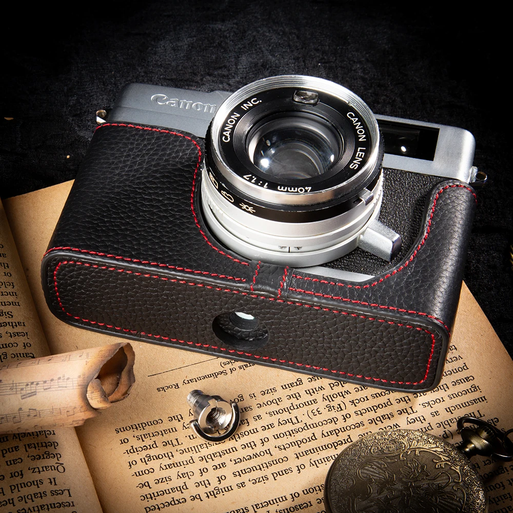 For Canon QL17 II/17 III QL19 II/19 III Case Leather Camera Bag
