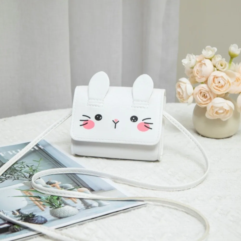 

Daily Portable Children's Mini Handbags Adorable PU Leather Easter Rabbit Crossbody Bag Mini Size Sweet Kids Coin Purse Travel