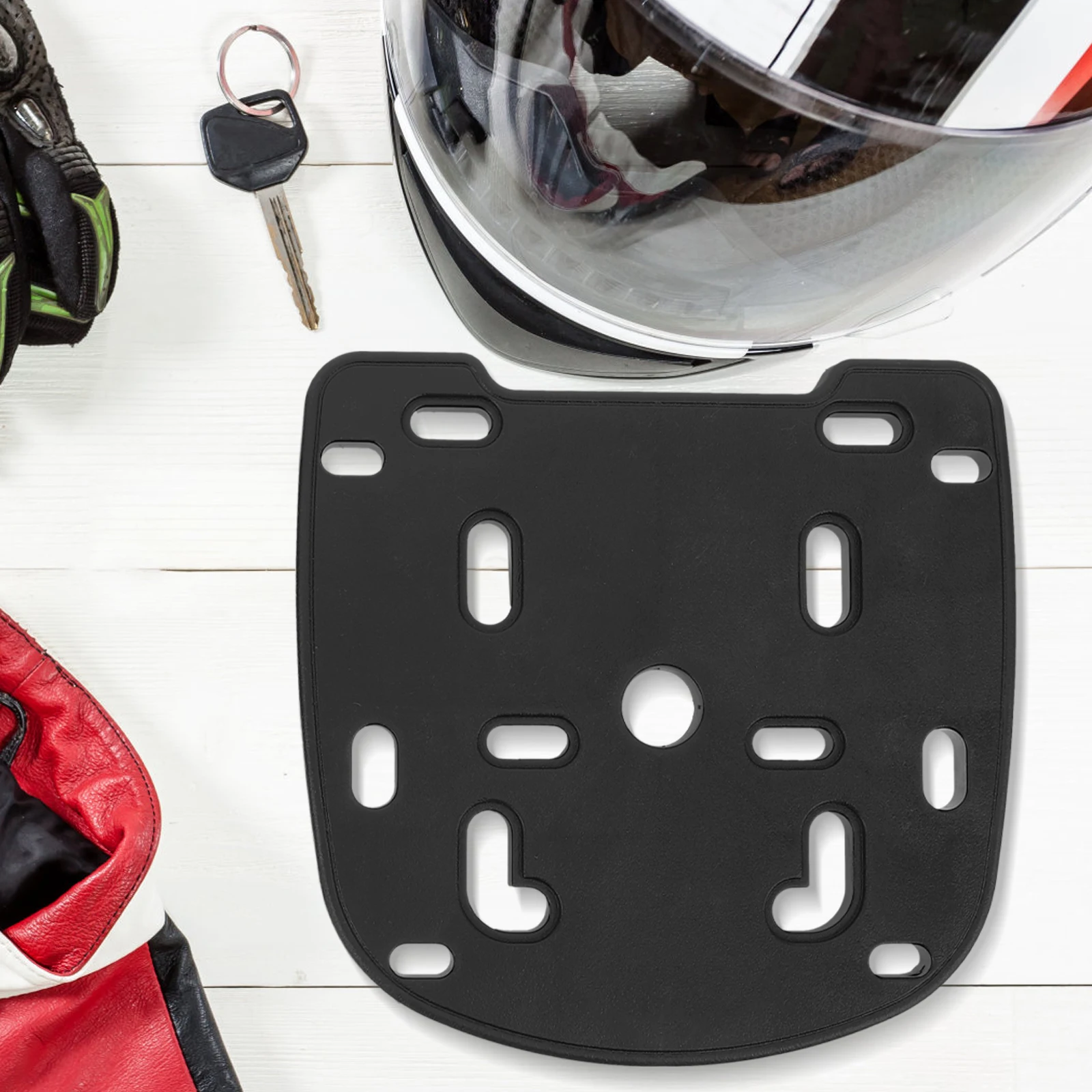 2 قطعة دراجة نارية العالمي جذع قاعدة لوحة سميكة الخلفية تخزين قوس مادة PP Splashproof الدراجة البضائع الناقل لفترة طويلة