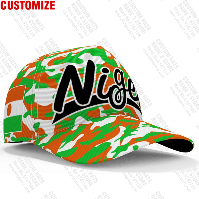 قبعات البيسبول النيجر مخصص اسم شعار الفريق Ne Hat Ner البلد السفر الفرنسية العربية جمهورية الأمة العلم طباعة صور القبعات #6