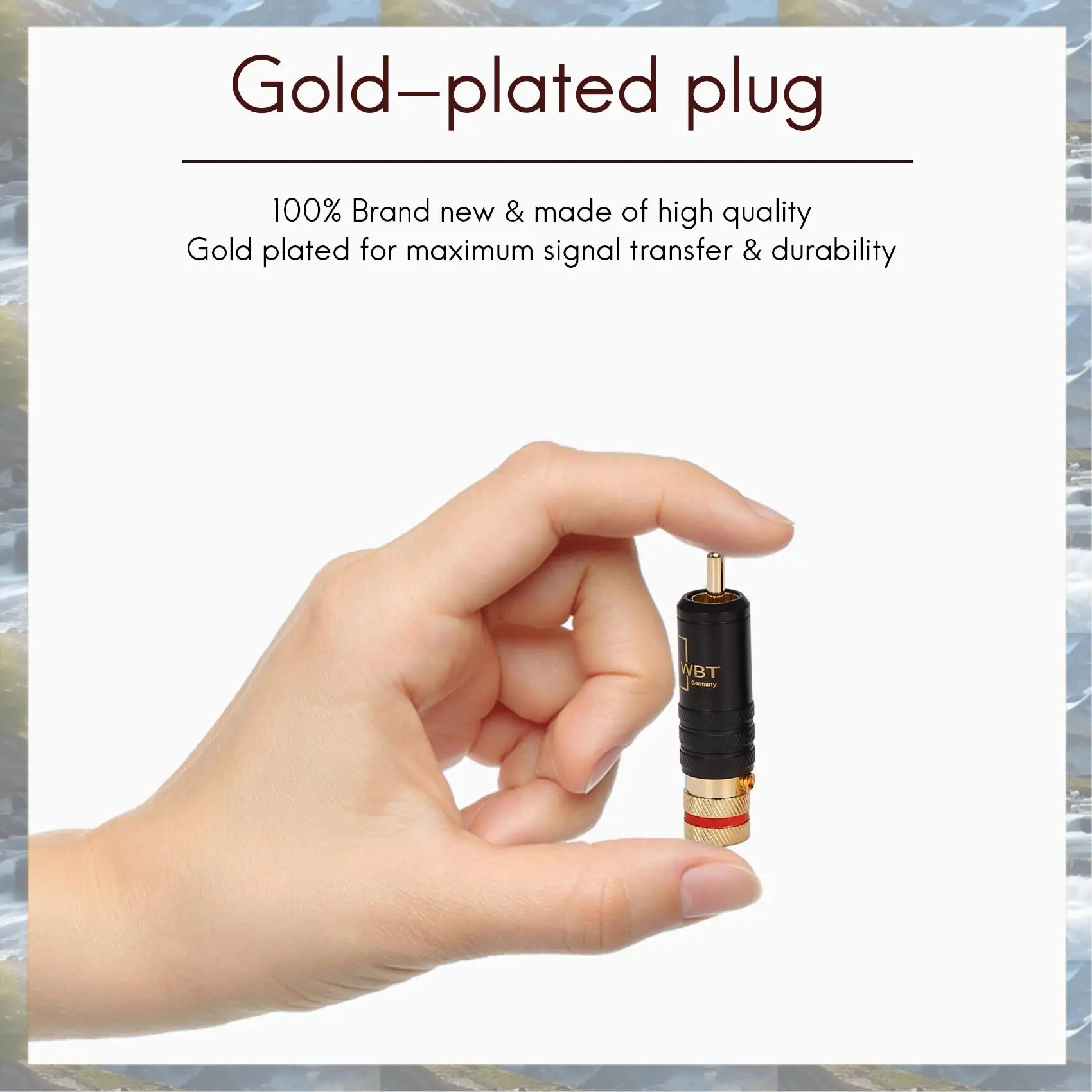 T82C Hot Sale-4Pcs Rca Locking Plugs Audio Video Connectors