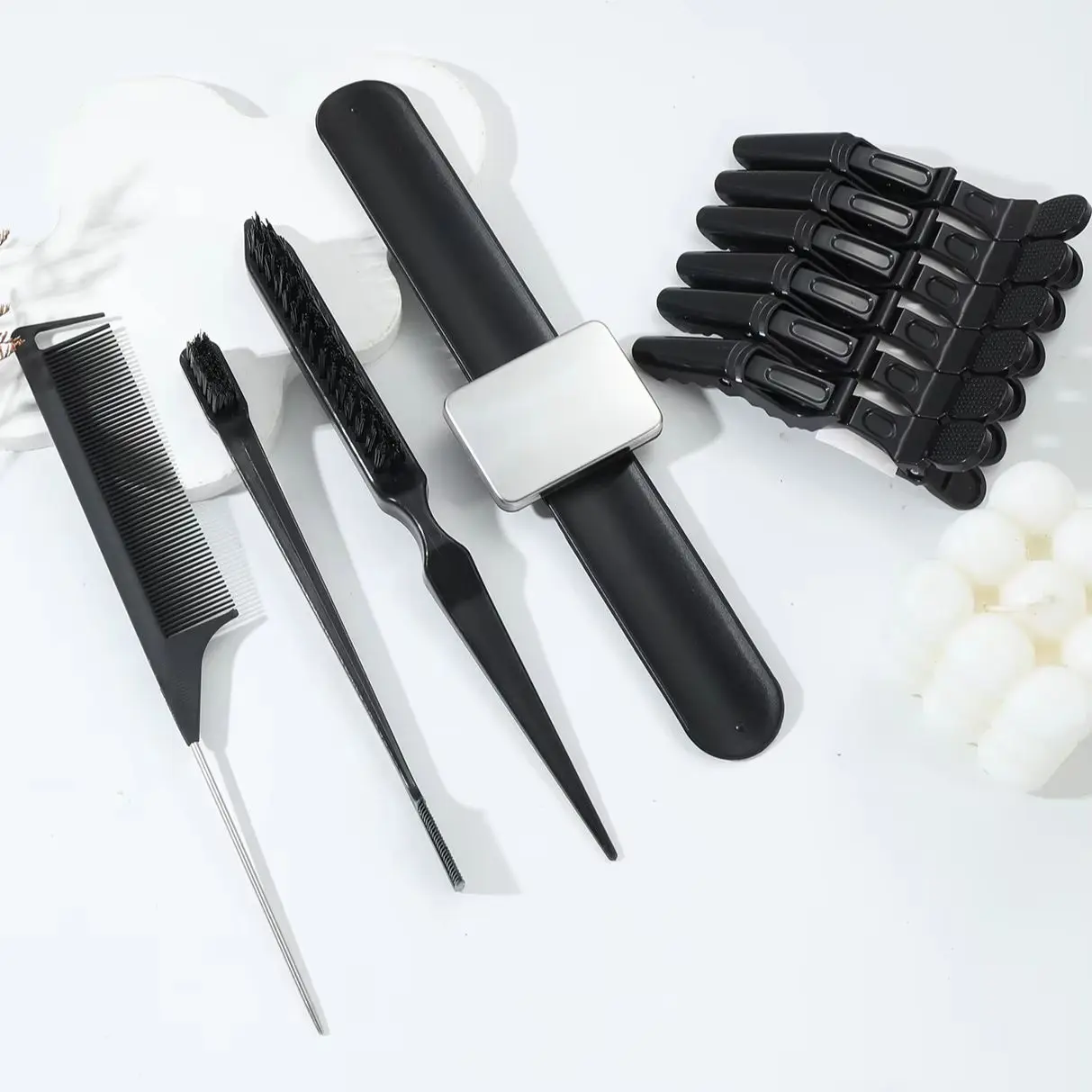 10pcs/set of hair accessories tool set with various hair combs, wristbands,and hair clips Special for real hair wigs