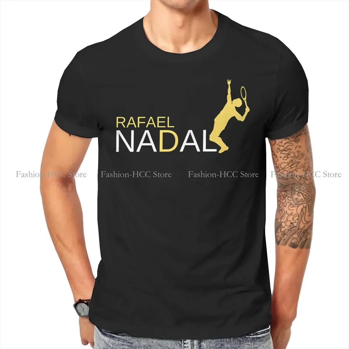 Yellow Special TShirt Rafael Nadal Comfortable New Design Graphic  T Shirt Short Sleeve