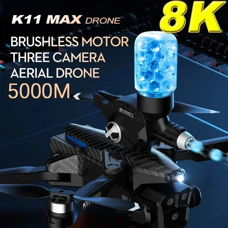 For Xiaomi K11 MAX Drone Launching Water Bombs Brushless Power Electric Adjustment Three Camera Drone Quadcopter