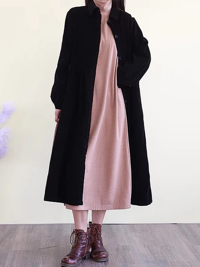 الرجعية الفنية سروال قصير سترة واقية Jaet فضفاض مخطط الخريف الشتاء معطف المرأة Faion ملابس خارجية معطف القطن مريحة