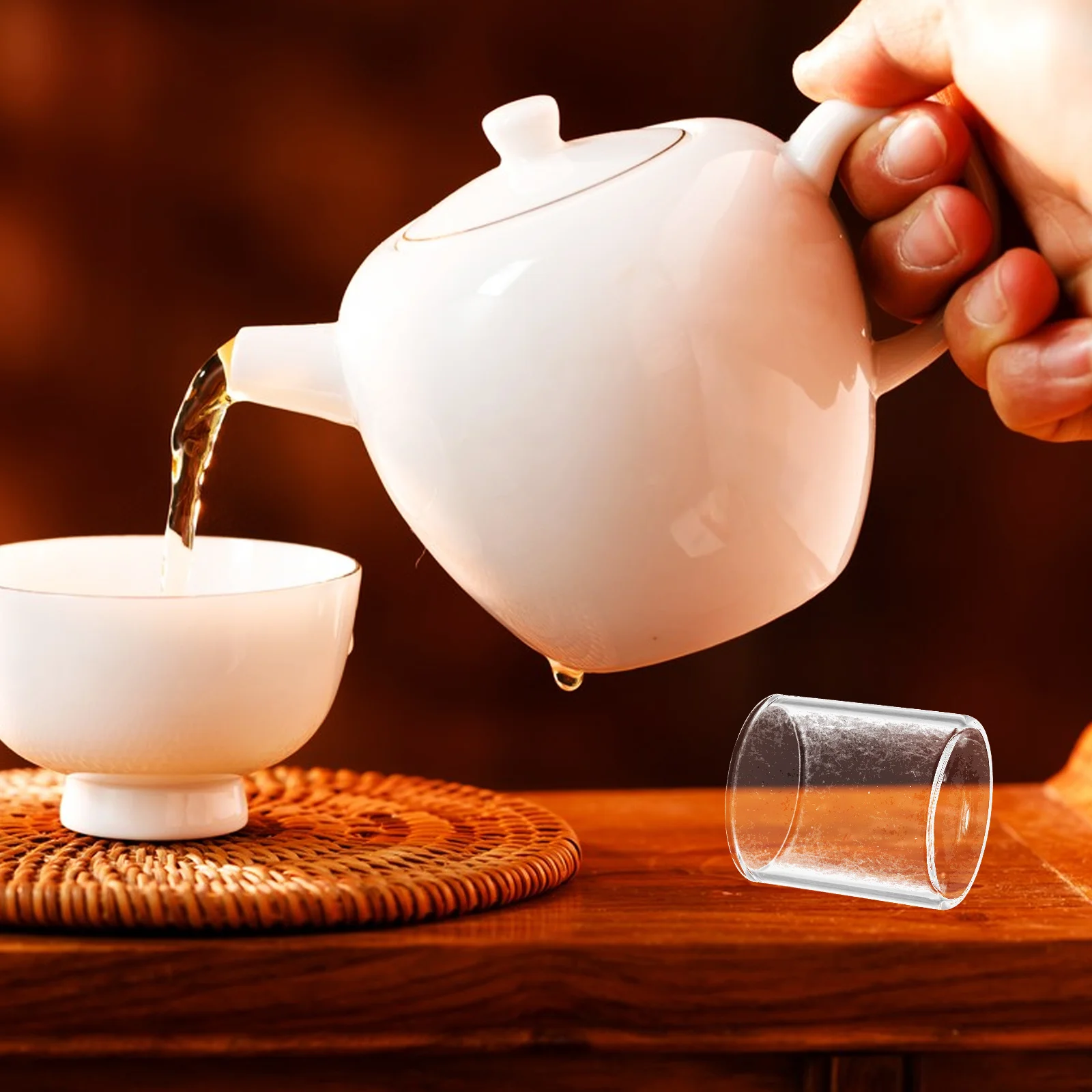 

Heat Resistant Borosilicate Glass Teapot Spout Cover Dustproof Cap Kettle Stopper Suitable for Coffee Pot Tea Kettle Water Jug