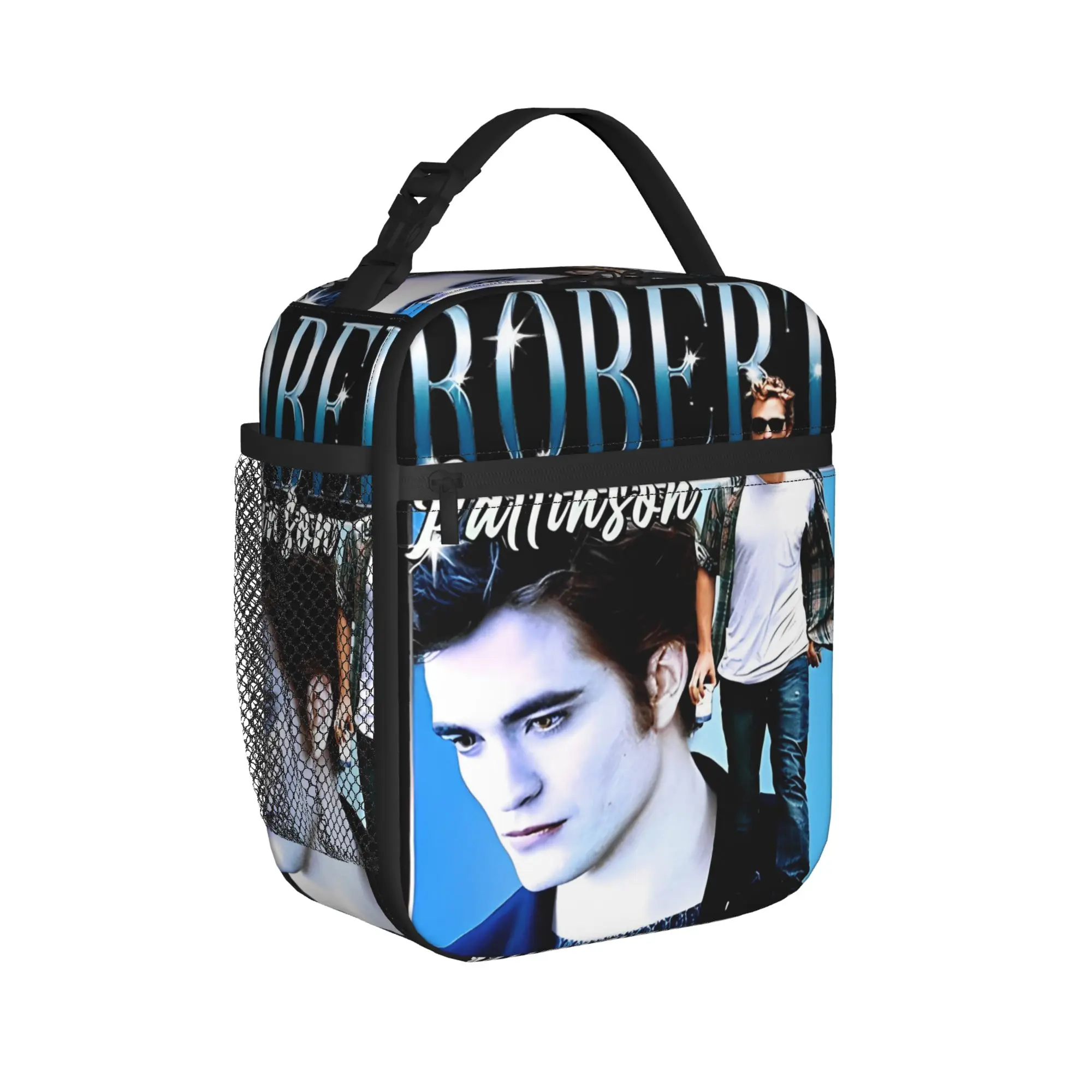 Pattinson Edward Insulated Lunch Bags Large The Twilight Saga Meal Container Cooler Bag Tote Lunch Box Travel Food Handbags