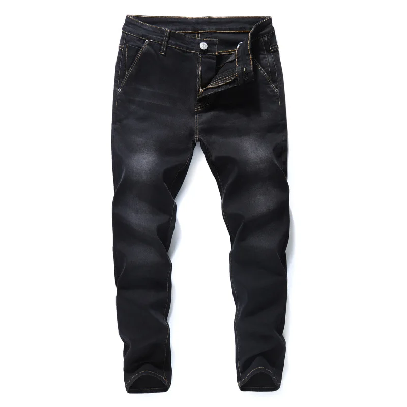 2024 New Casual Fashion Slim Jeans Męskie proste spodnie męskie Wysokiej jakości workowate dżinsy Sprane dżinsy Ripped Denim Tapered Jeans