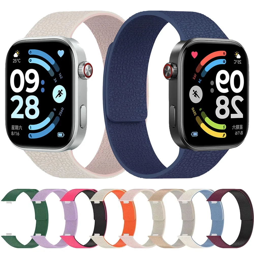 Magnetisches Silikonarmband für Redmi Watch 6 5 4 Xiaomi Mi Band 10 Pro 9 Pro 8 Pro Zweifarbiges Smartwatch-Armband, austauschbar, Correa