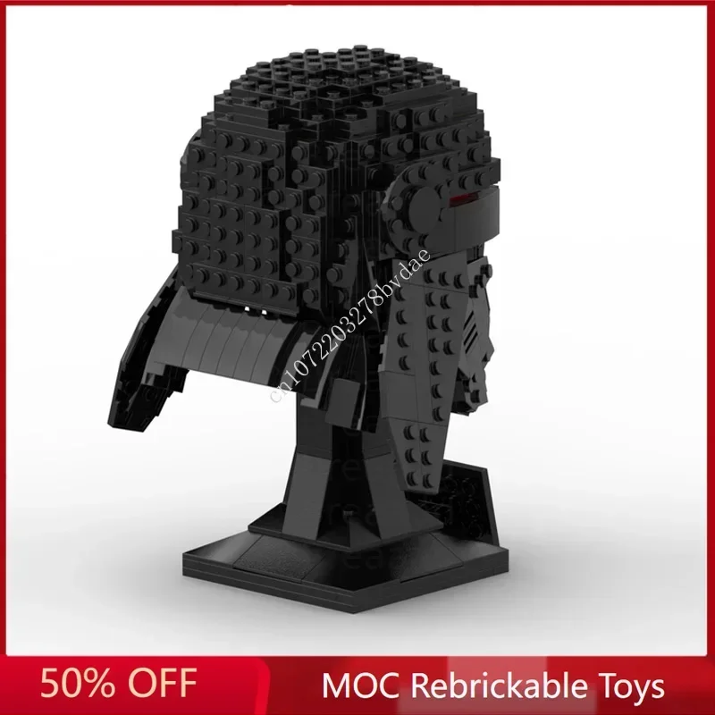 ชุดประกอบโมเดล MOC DeathTrooper Helmet MOC SpaceShip Battle Model Custom Puzzle Architecture Education Assembly Model ของเล่นคริสต์มาส 738 ชิ้น