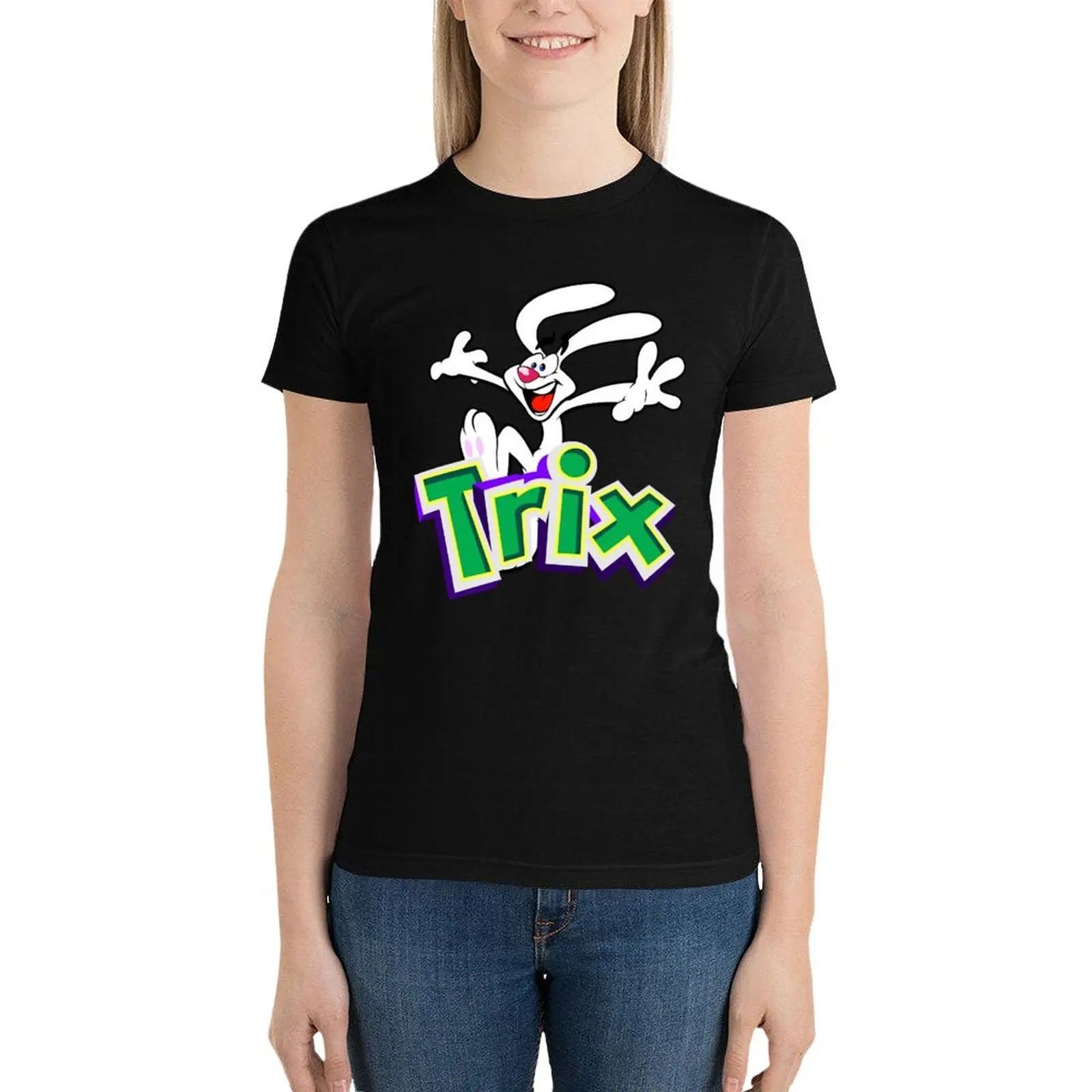 

Trix Rabbit T-Shirt summer clothes Short sleeve tee graphics oversized t-shirts for Women pack