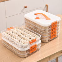 Kitchen Food Grade Multilayer Dumpling Storage Box for Freezing and Fresh Keeping with Sealed Refrigerating Function organizer