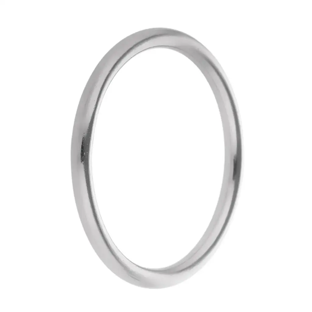 Sliver O Rings Stainless Steel Round Webbing Strapping Metal Buckle for Purses Bags Backpack Strap