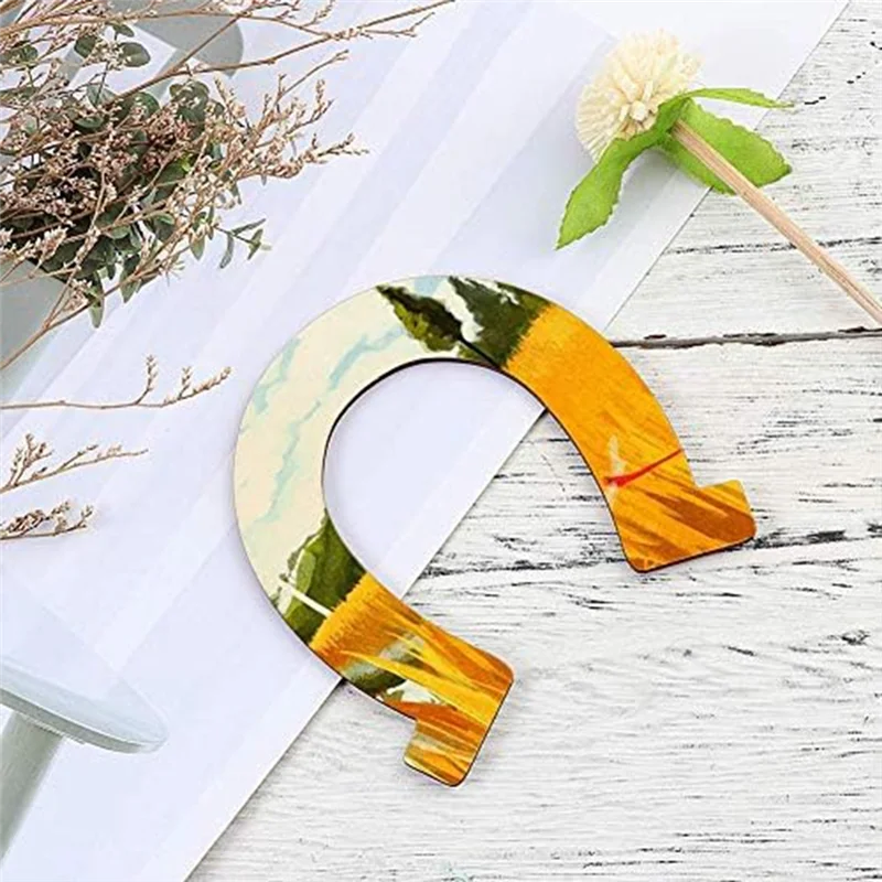 

A96I-48 PCS Horseshoe Unfinished Wood Cutouts As Shown Wooden Wooden Horseshoe For DIY Craft, Party,Wedding And Birthday