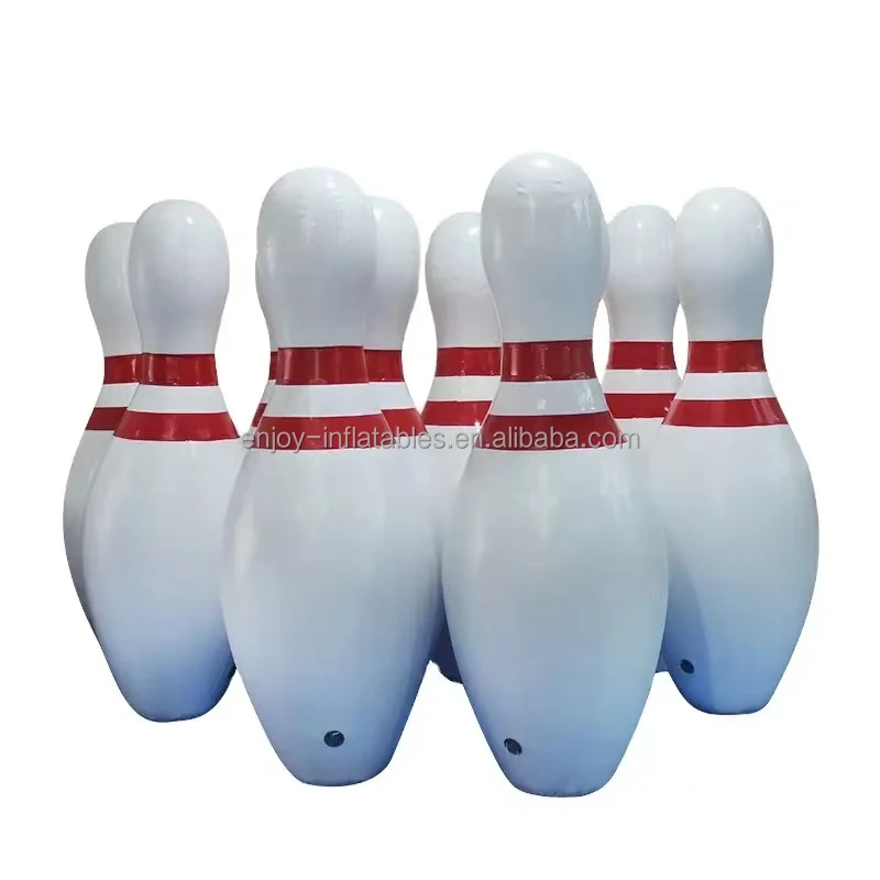 Custom Size And Color Giant Human Size Bowling Pin Balloon Set Game Inflatable Bowling Ball For Sport Game