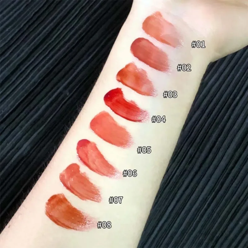 Água Light Nude Brown Lipgloss, duradouro, impermeável, espelho, vidro, chá, batom vermelho, não é fácil de desvanecer-se, Lip Glaze, maquiagem cosméticos