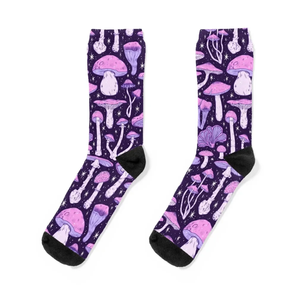 Deadly Mushrooms Dark Purple Socks happy new year sports stockings Boy Socks Women's