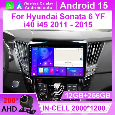 현대 쏘나타 6 YF 2009-2014 멀티미디어 카플레이 자동차 헤드 유닛 플레이어 GPS 네비게이션 DVD NO 2DIN 블랙박스 안드로이드 15 현대 쏘나타 6 YF 2009-2014 멀티미디어 카플레이 자동차 헤드 유닛 플레이어 GPS 네비게이션 DVD NO 2DIN 블랙박스 안드로이드 15