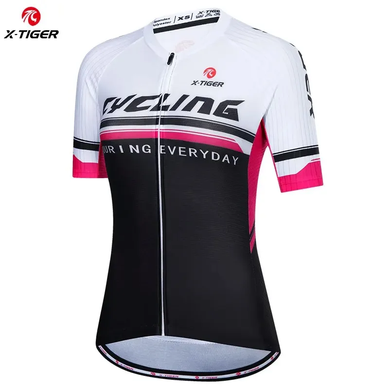 

X-TIGER Cycling Jerseys Women's Sun Protection Riding Jersey Summer Breathable MTB Bicycle Jerseys Racing Bike Short Sleeve