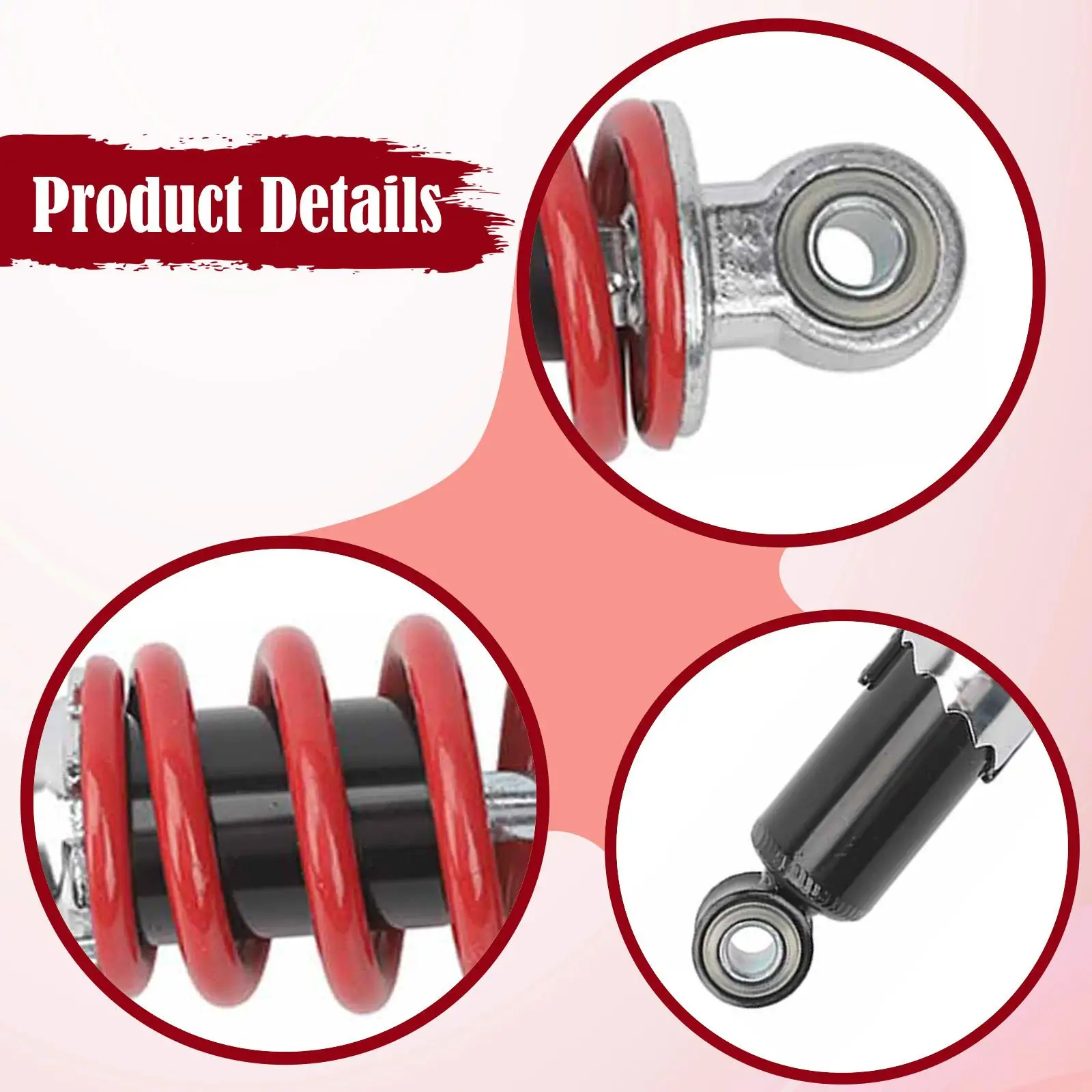 

Durable Metal Motorcycle Shock Absorber Suspension Component 230mm Shock Damper for ATV Go Kart Beach Buggy