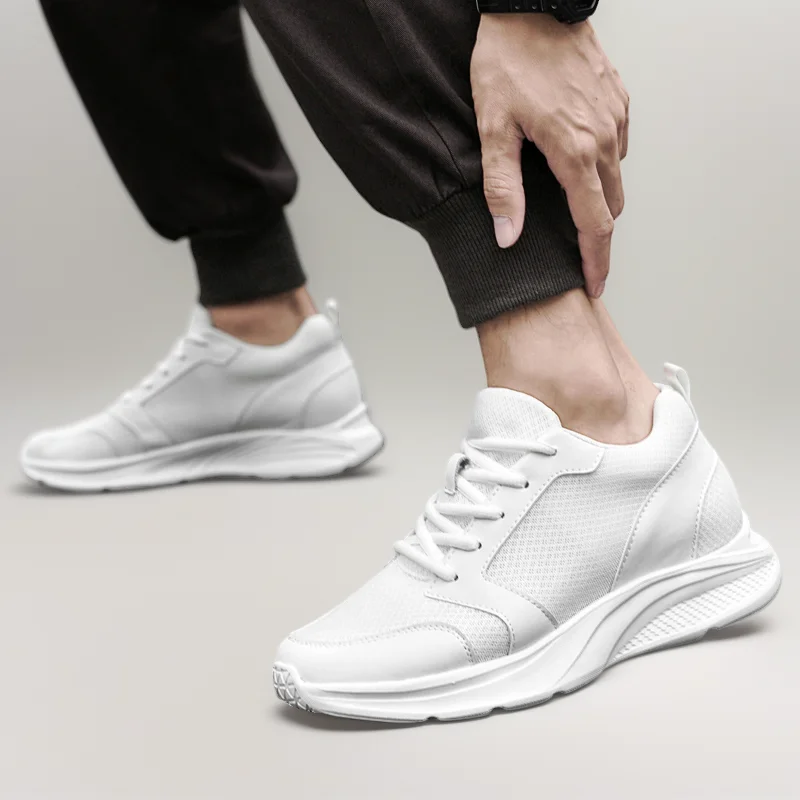 أحذية زيادة الارتفاع للرجال ، أحذية زيادة الطول ، نعل مصعد قابل للتنفس ، أحذية رياضية للرجال بطول 6 ، JIT