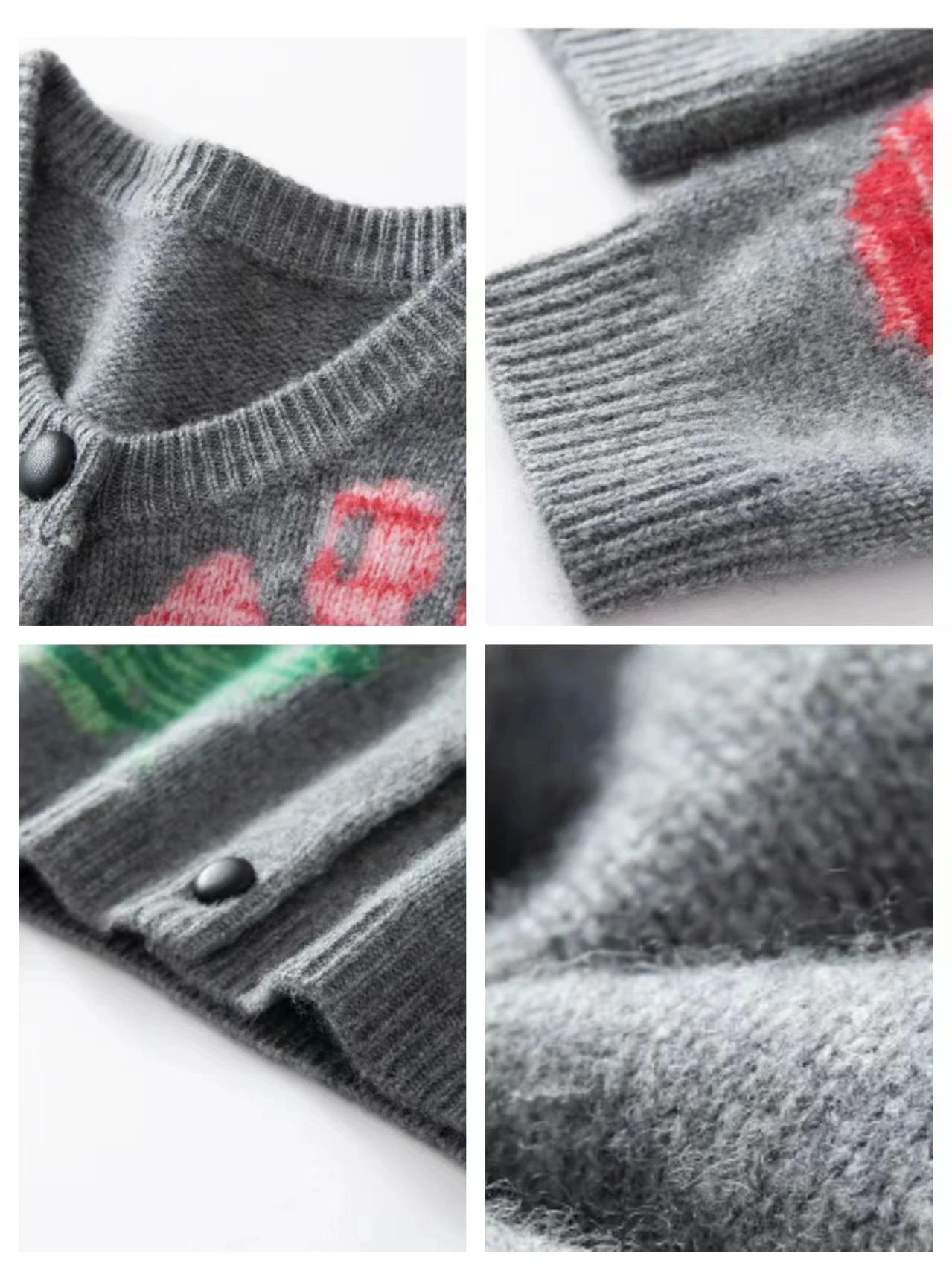 

Женский кардиган с круглым вырезом, кашемировый свитер, модный цветочный узор, осень-зима, 100% кашемировый трикотаж, жаккардовая плотная трикотажная одежда