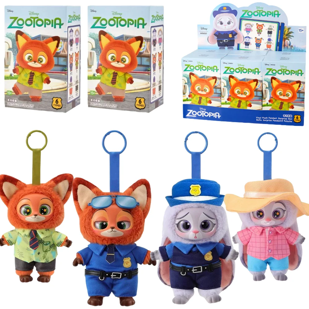 

Original Zootopia Blind Box Cute Nick Judy Action Figure Plush Vinyl Doll Mystery Box Anime Figures Cartoon Collection Model Toy