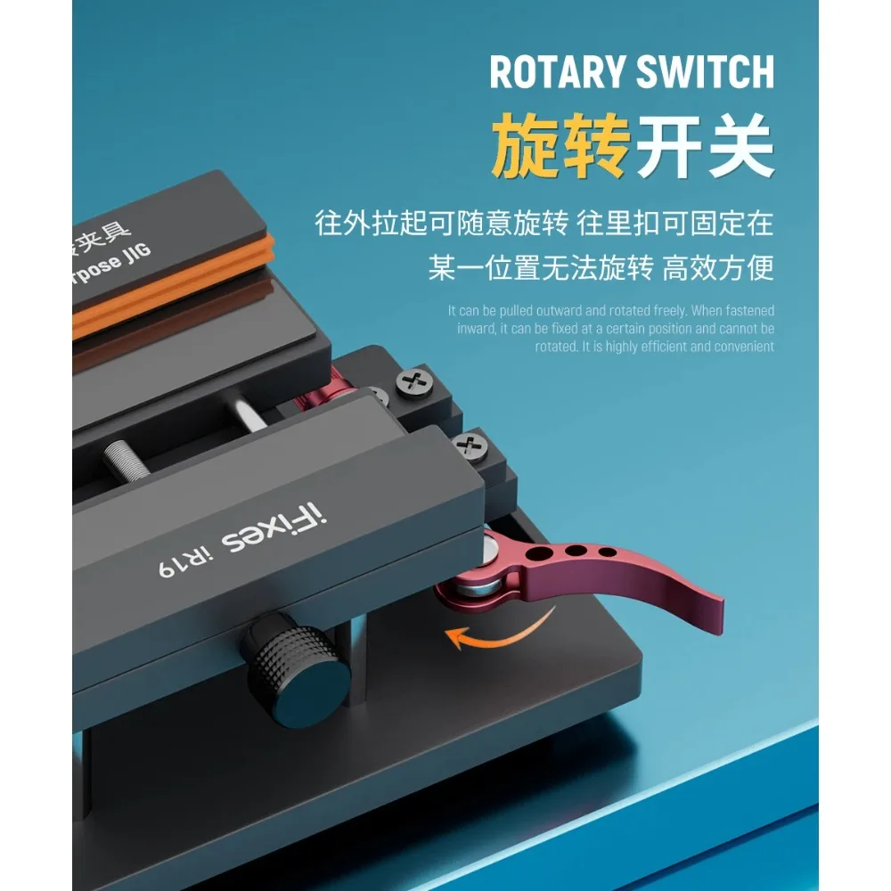 IFixes IR19 Separatore schermo LCD 2in1 antiscivolo 360 °   Supporto con morsetto rotante per schermo del telefono cellulare Rimuovi il vetro della copertura posteriore