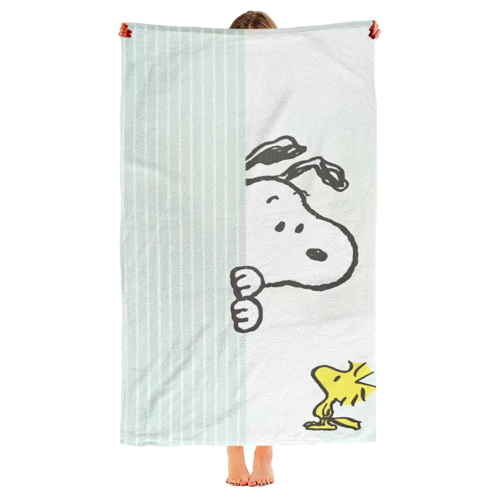 Snoopy_XH6UJI Beach Towel  Poncho Bathing Towels Cover-ups Quick Dry Sand Free Yoga Spa Gym Pool