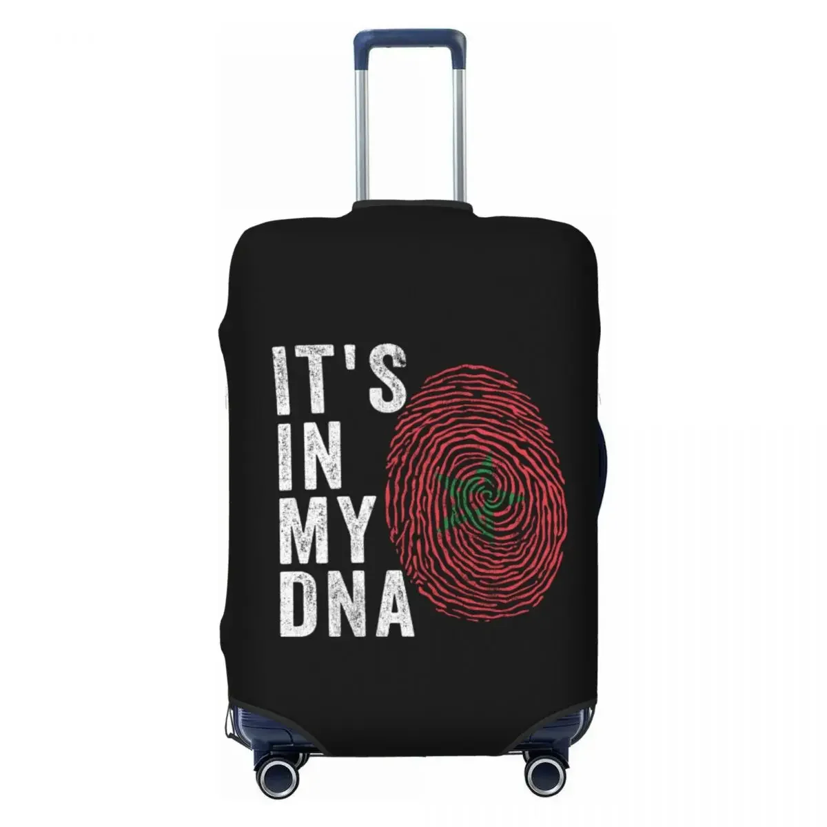 Funda de equipaje de viaje personalizada con bandera de Marruecos It's In My DNA, funda protectora elástica para maleta de 18-32 pulgadas