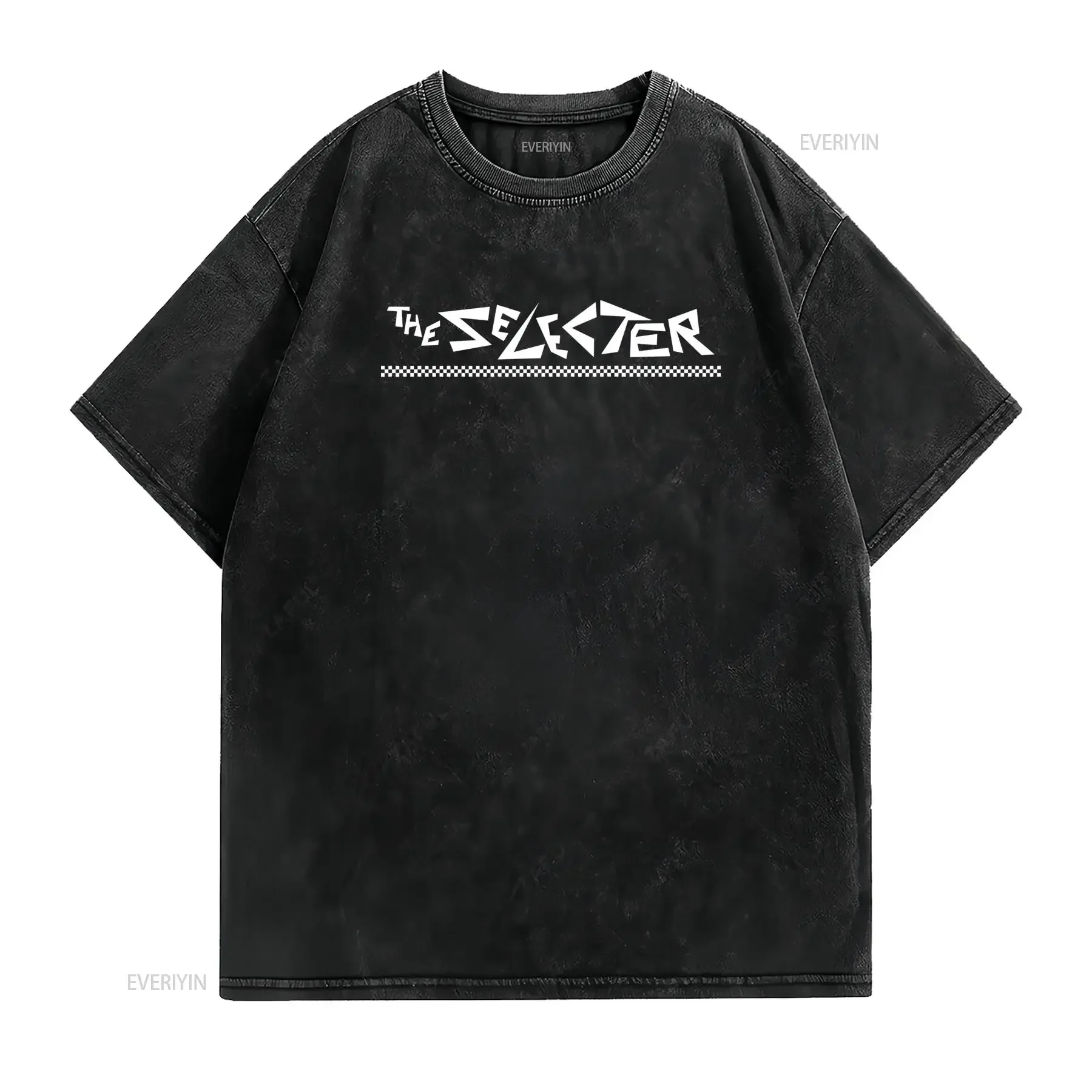 Camiseta oficial de The Selecter con logo negro para hombre Nueva Ska imagen estilo casual cuello redondo tejido ligeramente