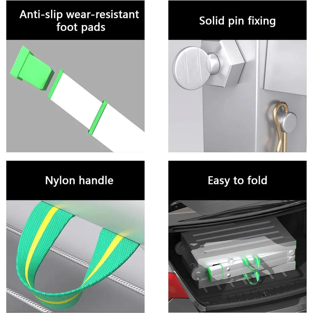 Portable Folding Scaffold Tower with Workbench, 1120 lbs Capacity, for Cleaning and Repair, 140x30 cm