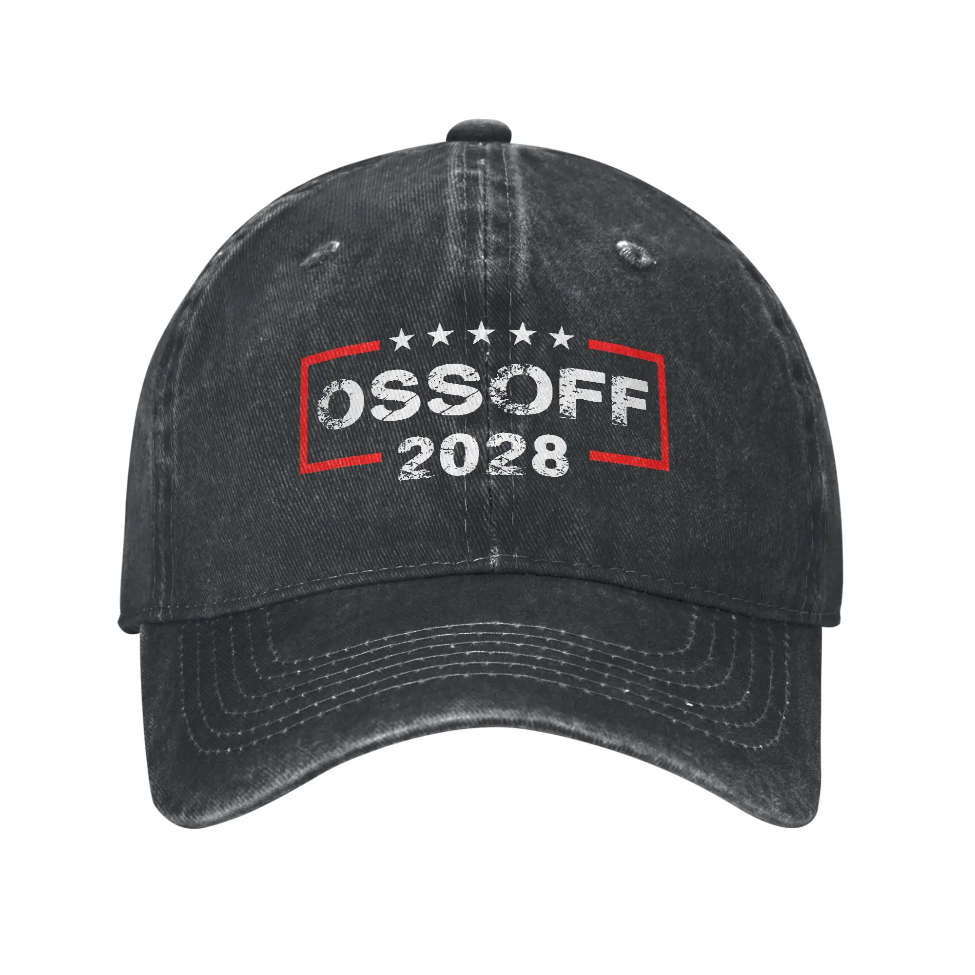Jon Ossoff 2028 President 48 Election US Flag Democrat Retro Casual Baseball Cap For Men Adult Summer Camping Hip Hop Hats