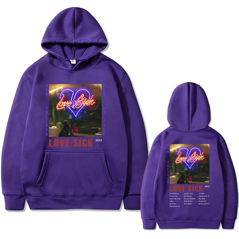 Rapper Don Toliver Love Sick Graphic Print Hoodie Male Fashion Vintage Hooded Sweatshirt Men Women Hip Hop Oversized Hoodies
