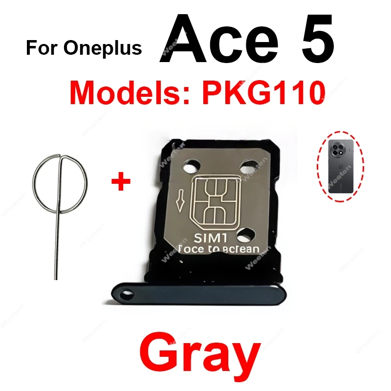 علبة بطاقة Sim لـ Oneplus 1 + Ace 5 Pro Ultra Ace 5Pro Ace 5 Ultra Sim فتحة للبطاقات محول قارئ بطاقات SIM إصلاح أجزاء #2