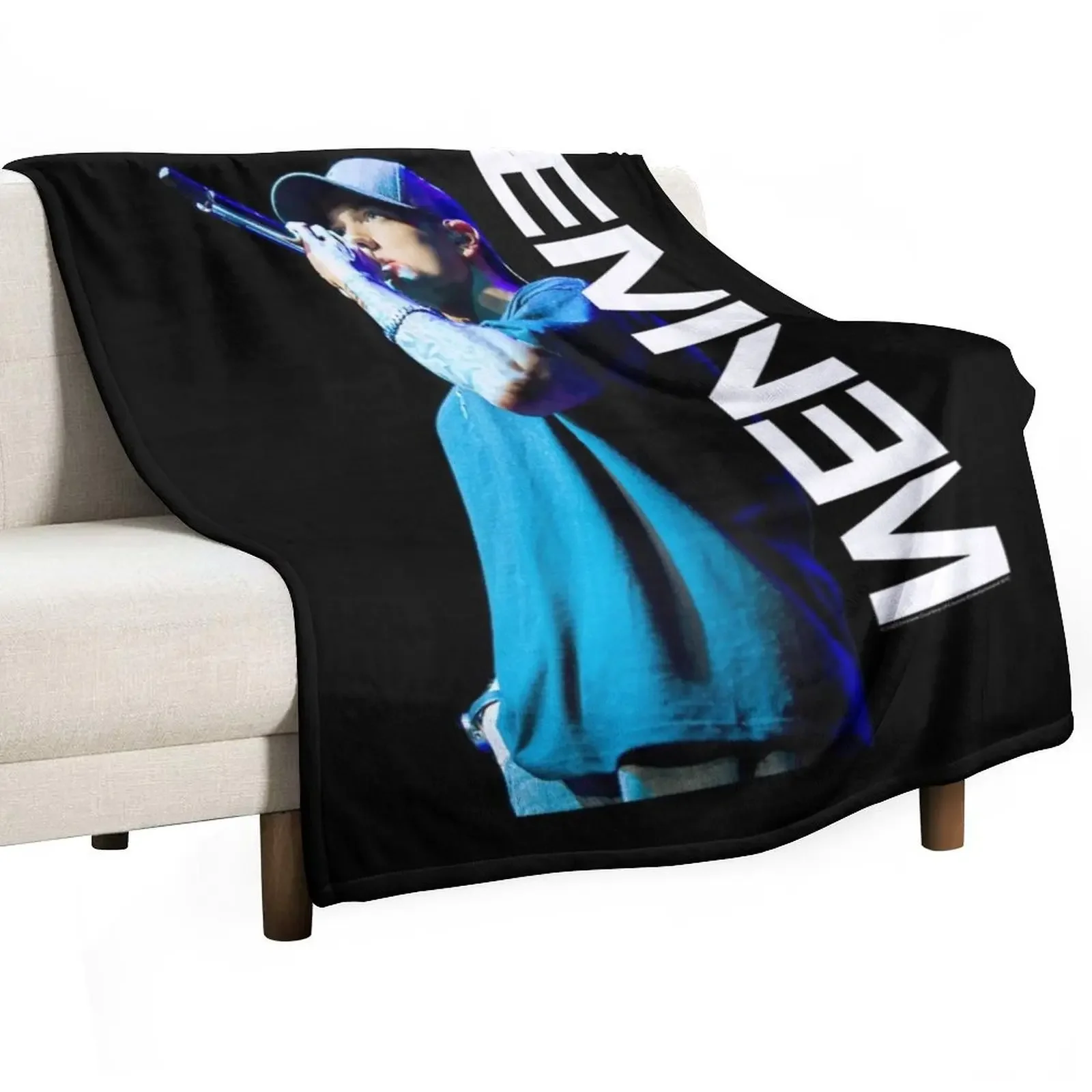 

Eminem Mic Pose Throw Blanket Air Conditioner Soft Blanket for Office Home