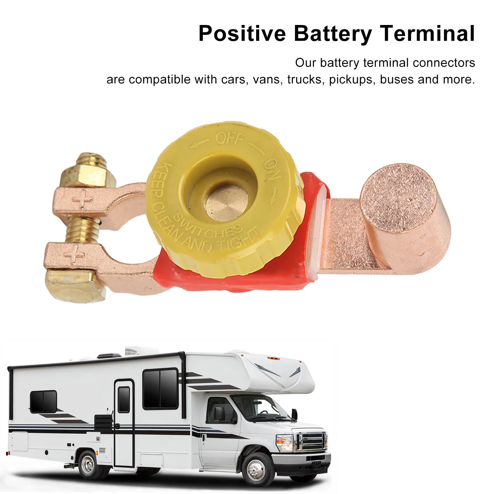 6V 12V 24V Auto Battery Disconnect Switch Power Cut Off Positive Battery Terminal Connector for Car RV ATV
