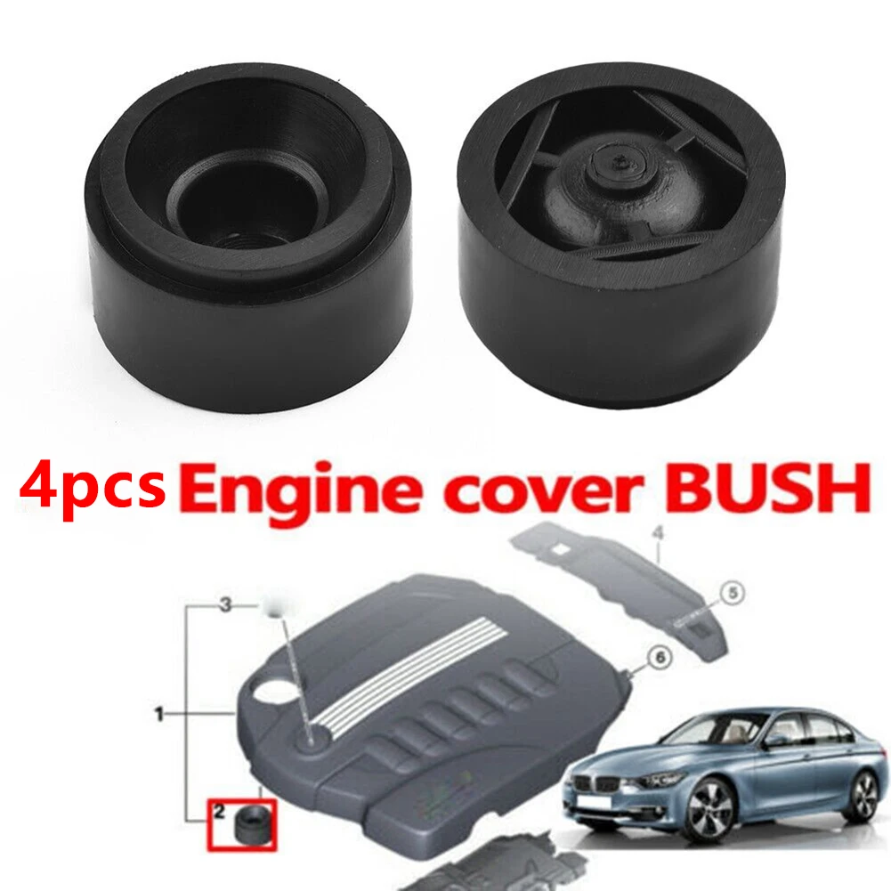 2/4pcs Car Engine Cover Rubber Mount Bushing For For For For For BMW 1 2 3 4 5 7  X3 X4 X6 13717588501 11147799108 7799108