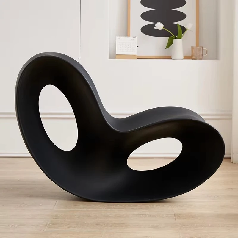 Modern butterfly rocking chair single lazy recliner suitable for small space living room home creative leisure rocking chair