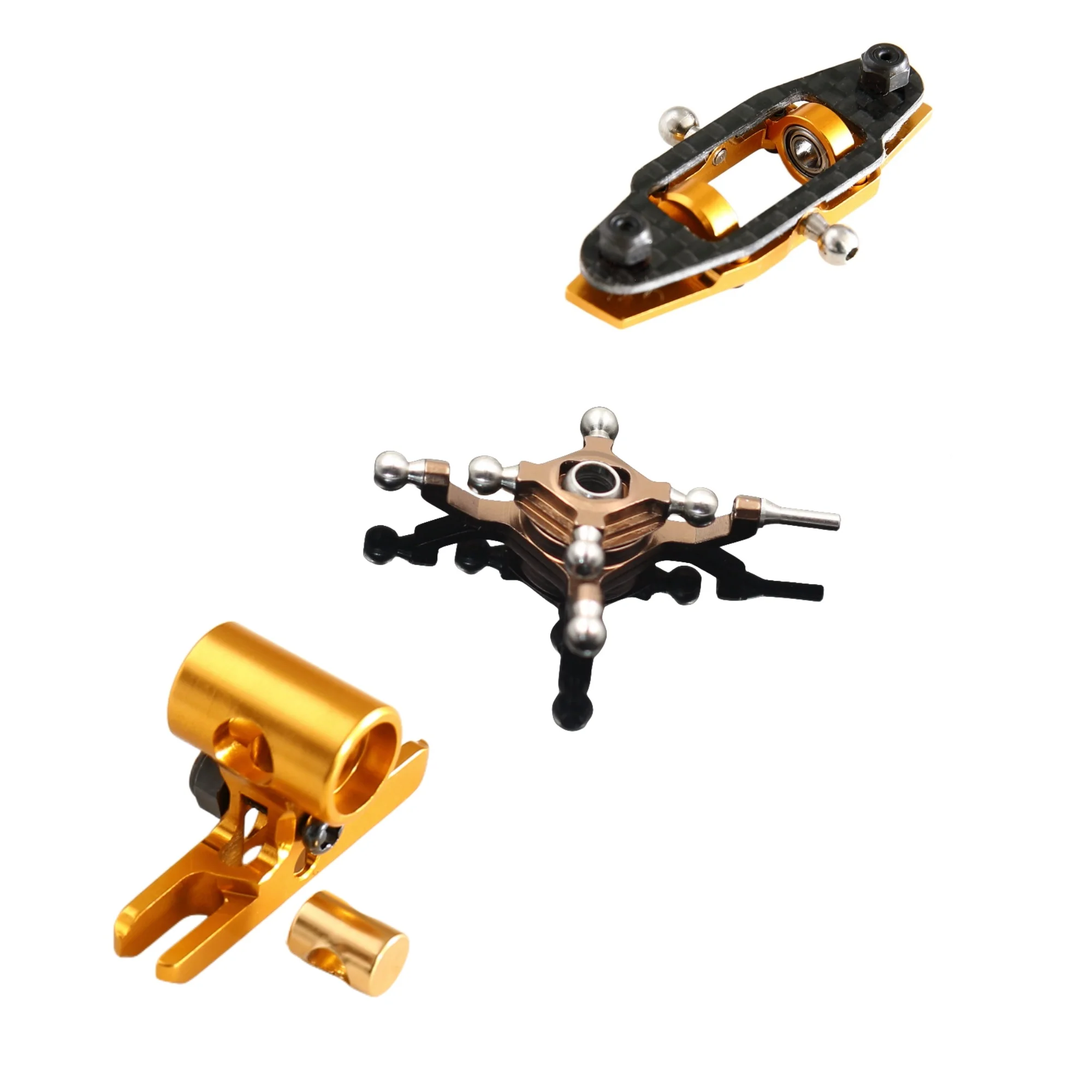 

CNC Aluminium Rotor Hub Main Blade Grip Swashplate Set for 200SRX RC Helicopter Replacement Part
