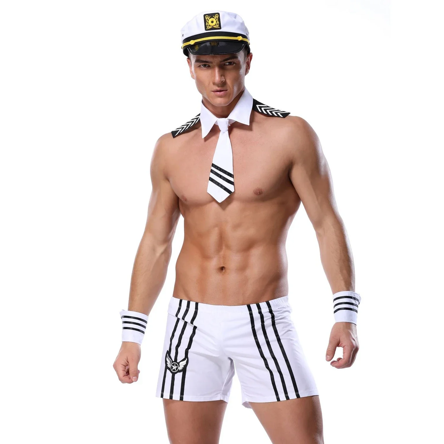 Five Pieces Adult Exotic Lingerie Sexy Men's Sailor Cosplay Costume Role play Costumes For Men Seductive Lingerie