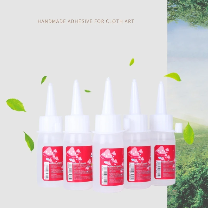 20CB 5 CÁI dính cồn Thủ công trong suốt dán vải khô nhanh 30ml