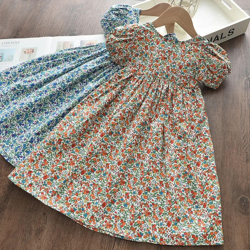 Bear Leader Girls Flowers Casual Dress 2023 New Summer Kids Floral Princess Dress Sweet Costumes Toddler Children Vestidos 3 7Y