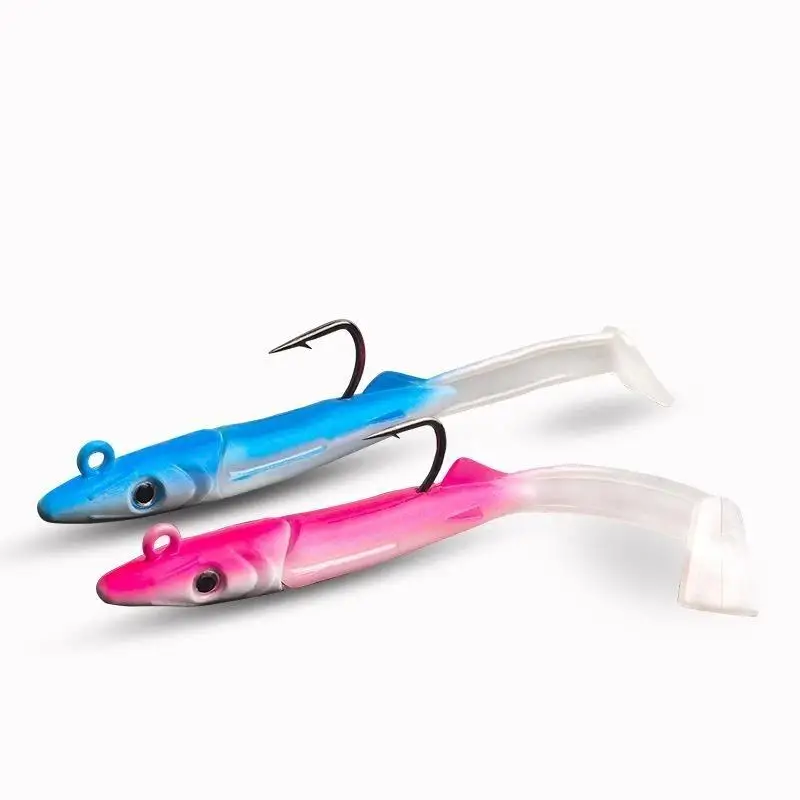 B*4 color 1PC  Hybrid Soft Lure Hook Sandeel Soft Pike Lure Artificial Metal Jig Trolling Bait 8.5g Realistic Eel Lure - view 3